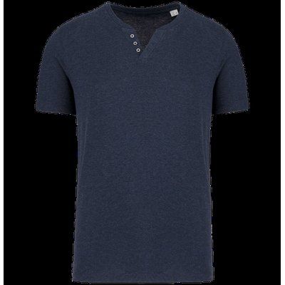 Camiseta cuello 3 botones Navy blue heather XL