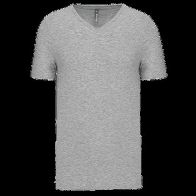 Camiseta cuello de pico Color jaspeado Gris L