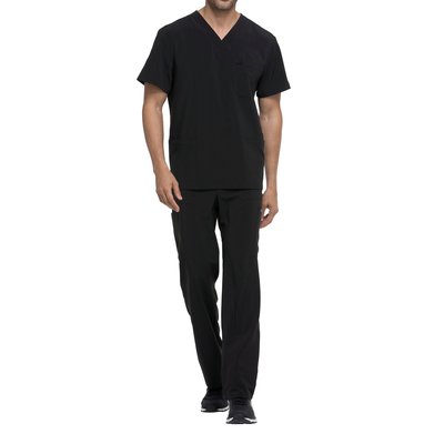 Camiseta cuello pico hombre poliéster Negro XXS