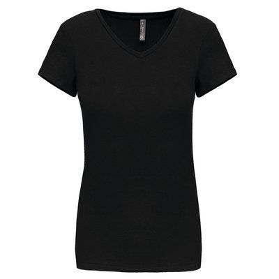 Camiseta cuello de pico mujer Black XL