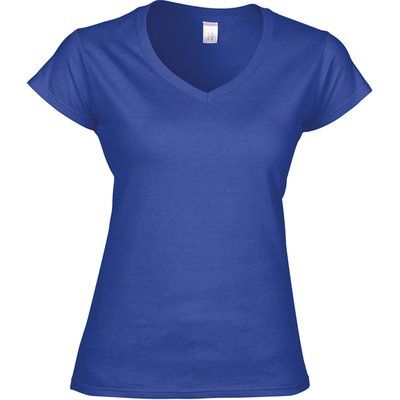 Camiseta cuello de pico para mujer de corte entallado Royal Blue M