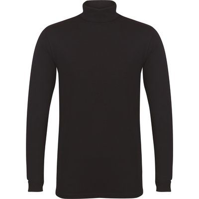 Camiseta cuello vuelto hombre Negro M