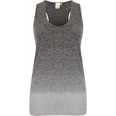 Camiseta degradé sin mangas ceñida Dark Grey / Light Grey Marl S/M