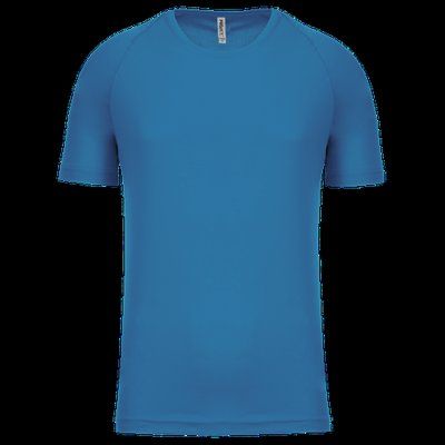 Camiseta de deporte hombre poliéster Aqua Blue 3XL