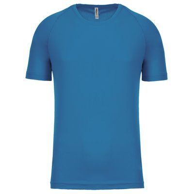 Camiseta de deporte hombre poliéster Aqua Blue M