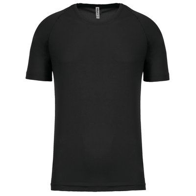 Camiseta de deporte hombre poliéster Black L