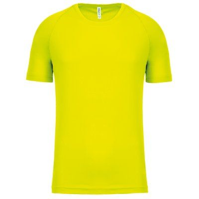 Camiseta de deporte hombre poliéster Fluorescent Yellow XS