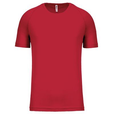 Camiseta de deporte hombre poliéster Red L