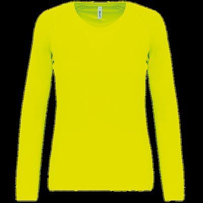 Camiseta de deporte manga larga poliéster Fluorescent Yellow M