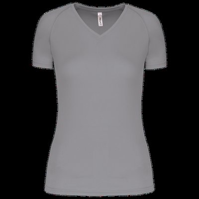 Camiseta de deporte mujer cuello de pico Fine Grey M