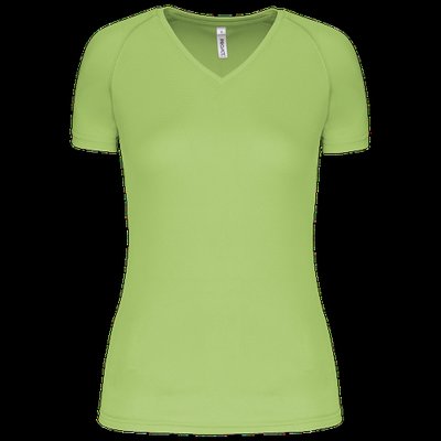 Camiseta de deporte mujer cuello de pico Lime XXL