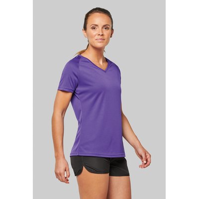 Camiseta de deporte mujer cuello de pico