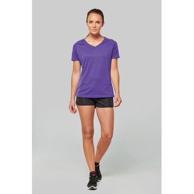 Camiseta de deporte mujer cuello de pico