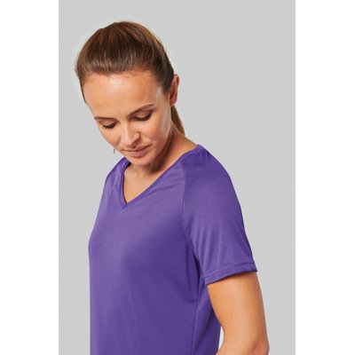 Camiseta de deporte mujer cuello de pico