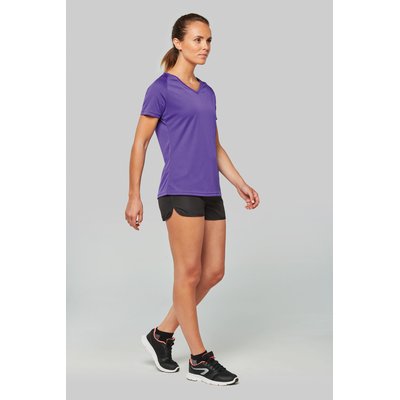 Camiseta de deporte mujer cuello de pico