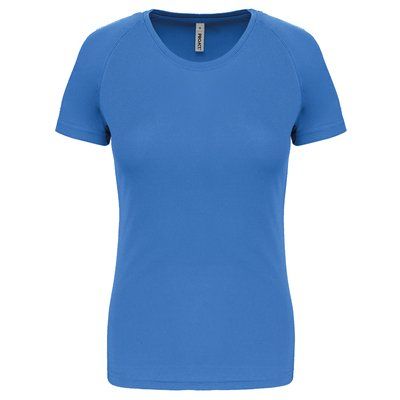 Camiseta de deporte mujer poliéster Aqua Blue XS