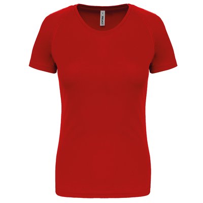 Camiseta de deporte mujer poliéster Rojo XS