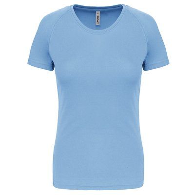 Camiseta de deporte mujer poliéster Sky Blue L