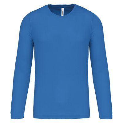 Camiseta de deporte secado rápido manga larga Aqua Blue XS