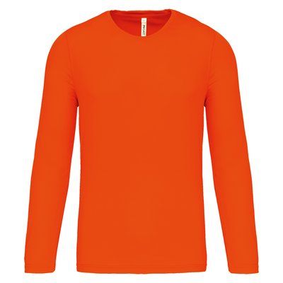 Camiseta de deporte secado rápido manga larga Fluorescent Orange S