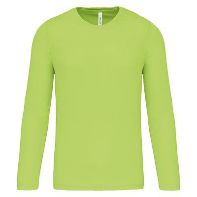 Camiseta de deporte secado rápido manga larga Lime XL