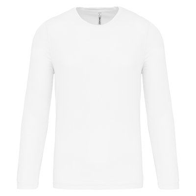 Camiseta de deporte secado rápido manga larga White M