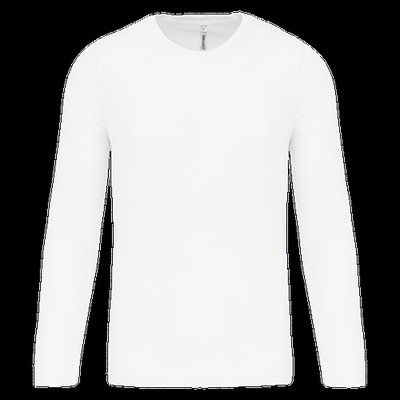 Camiseta de deporte secado rápido manga larga White XXL