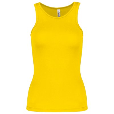 Camiseta de deporte tirantes para chica Amarillo S