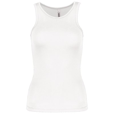 Camiseta de deporte tirantes para chica Blanco S