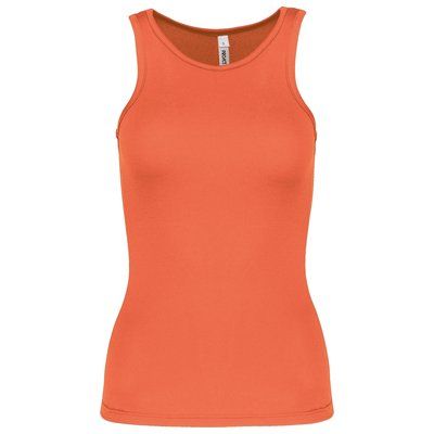 Camiseta de deporte tirantes para chica Fluorescent Orange L