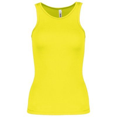 Camiseta de deporte tirantes para chica Fluorescent Yellow S