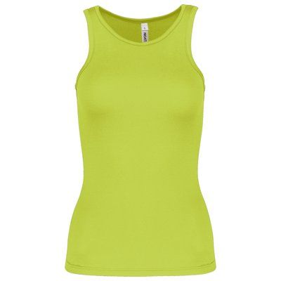 Camiseta de deporte tirantes para chica Lime S