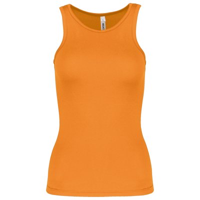 Camiseta de deporte tirantes para chica Naranja S