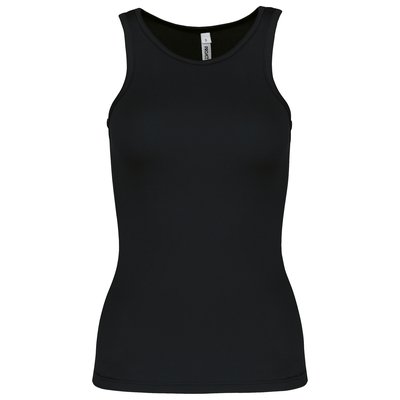 Camiseta de deporte tirantes para chica Negro S