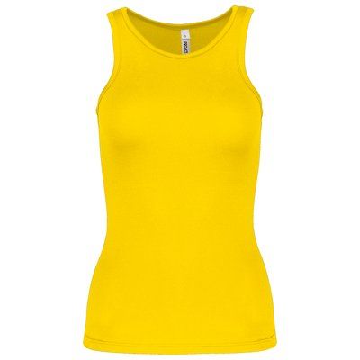 Camiseta de deporte tirantes para chica True Yellow L