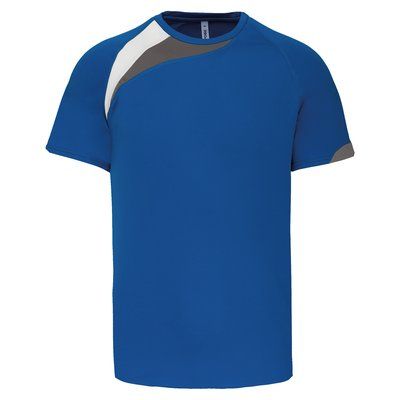 Camiseta deportes manga corta adulto Sporty Royal Blue / White / Storm Grey S