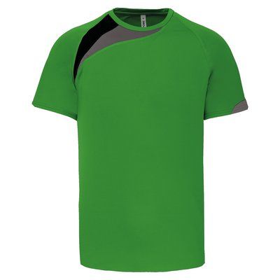 Camiseta deportes manga corta niños Green / Black / Storm Grey 8/10 ans