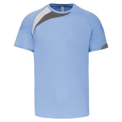 Camiseta deportes manga corta niños Sky Blue / White / Storm Grey 10/12 ans