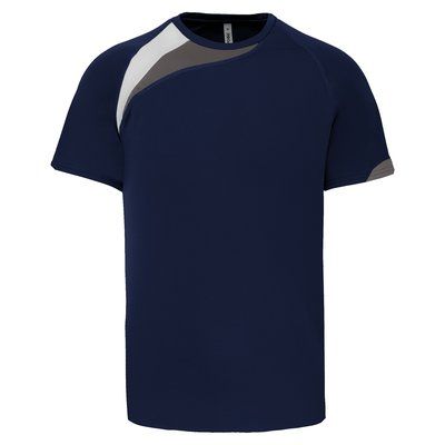 Camiseta deportes manga corta niños Sporty navy/White/Storm grey 10/12 ans