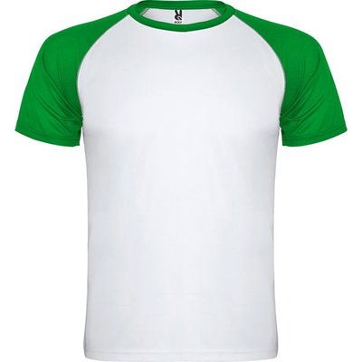 Camiseta Deportiva Bicolor BLANCO/VERDE HELECHO S