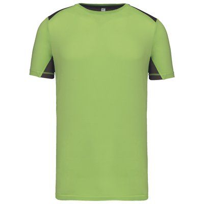 Camiseta deportiva bicolor unisex Lime / Dark Grey L