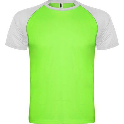 Camiseta Deportiva Bicolor VERDE FLUOR/BLANCO 3XL