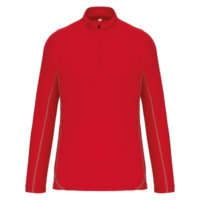 Camiseta deportiva manga larga hombre Rojo S