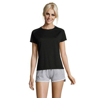 Camiseta Deportiva Mujer 140g Negro S