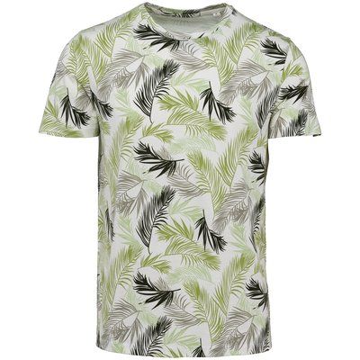 Camiseta diseño tropical hombre Ivory Palm Leaves S