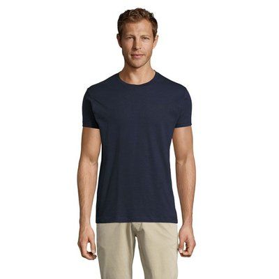 Camiseta Entallada Hombre Algodón Azul Marino M