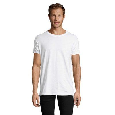 Camiseta Entallada Hombre Algodón Blanco M