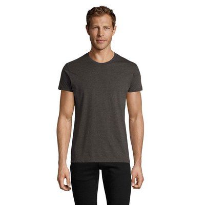 Camiseta Entallada Hombre Algodón Gris L