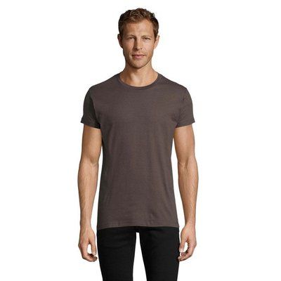 Camiseta Entallada Hombre Algodón Gris M