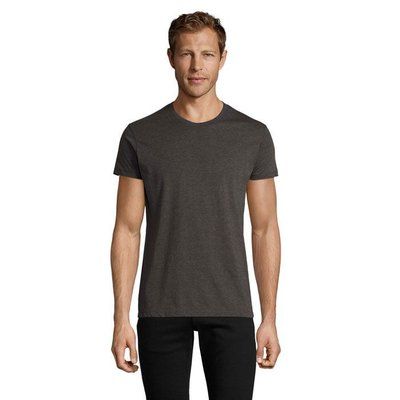 Camiseta Entallada Hombre Algodón Gris XXL